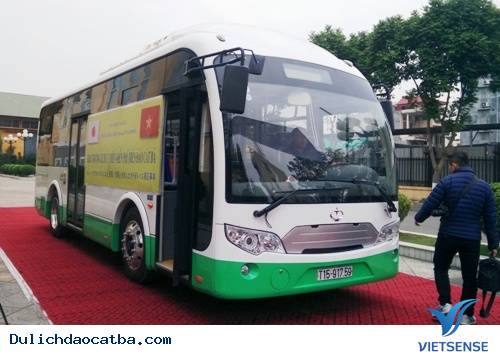 Những chiếc xe buýt mặt trời đầu tiên trên đảo Cát Bà - Ảnh 1